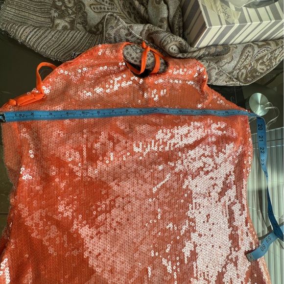 Peppermayo Shimmering Peach Sequin Dress - Picture 6 of 7